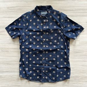 Brave Soul Star Button-Down Short Sleeve Shirt